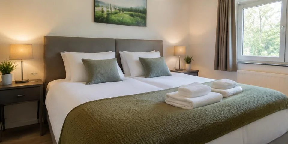 Slaapkamer met losse bedden