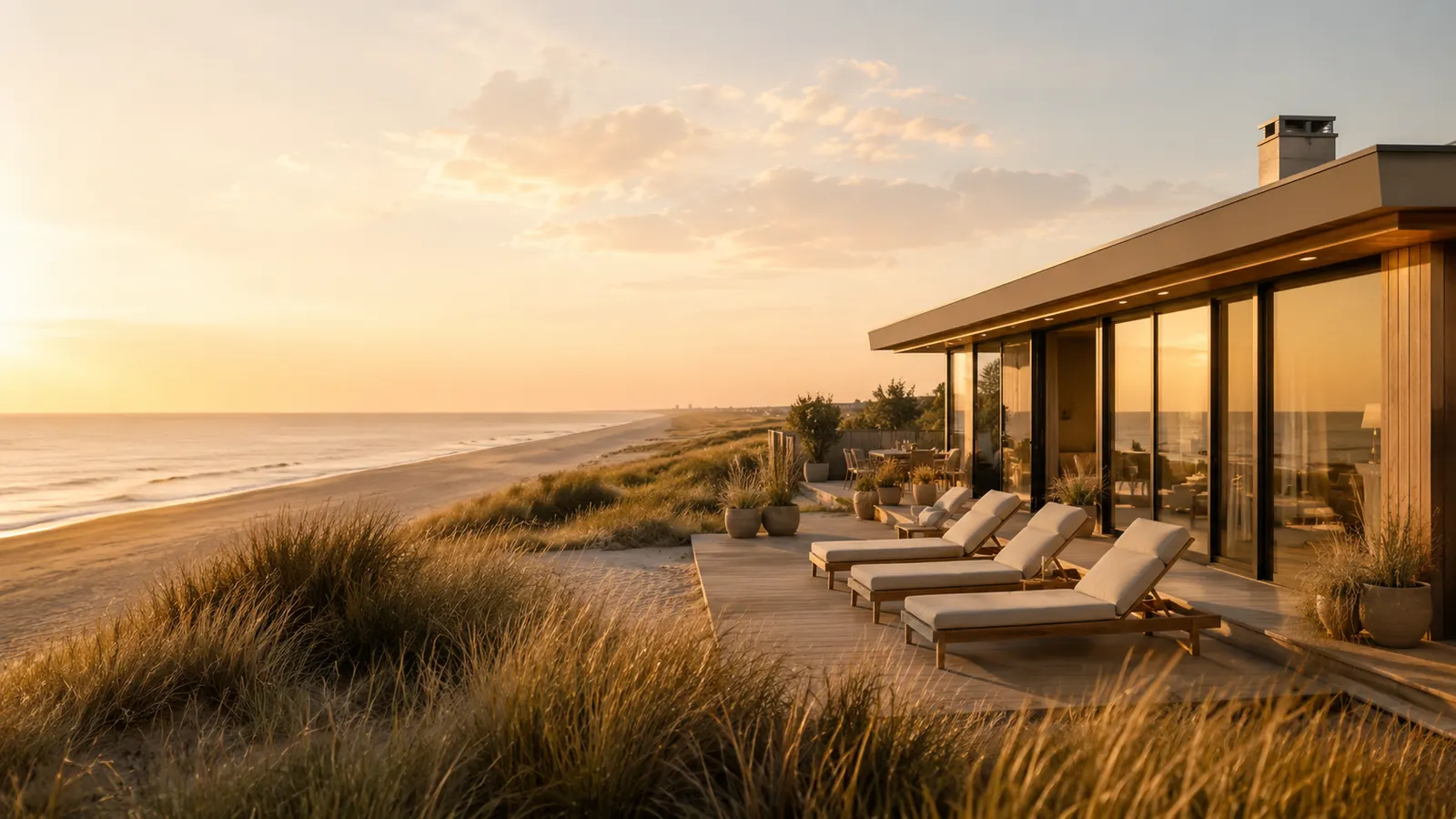 Luxe villa met zwembad in zomers landschap