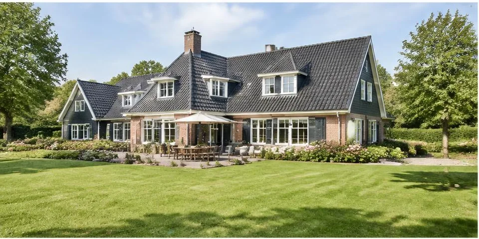 Groot vakantiehuis met grasveld