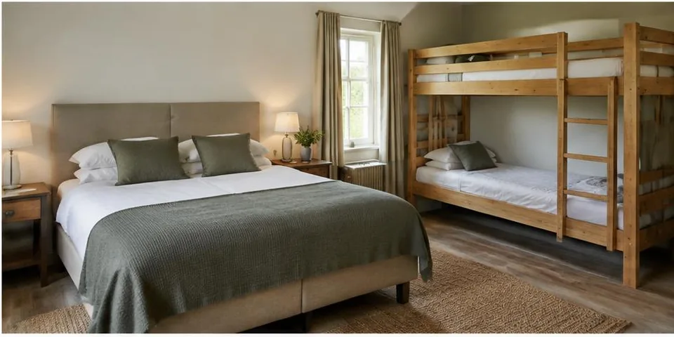 Slaapkamer met afzonderlijke bedden