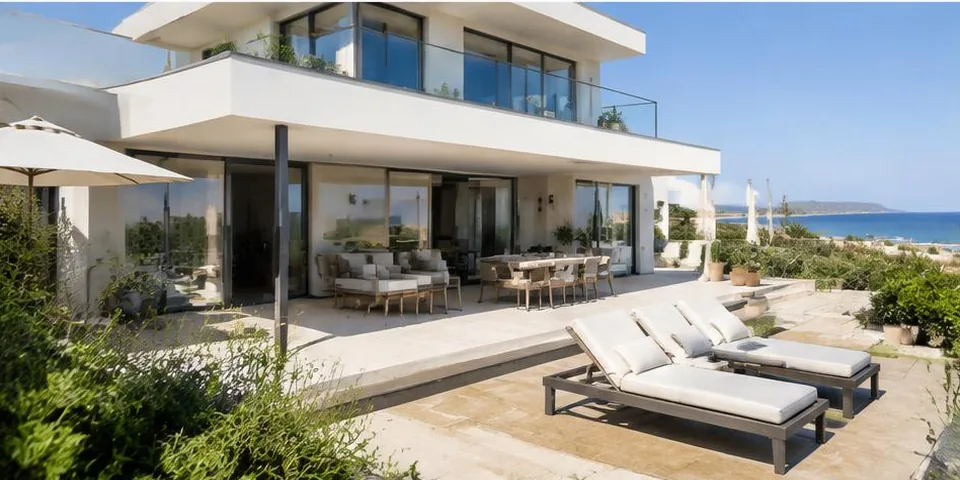Terras bij een vakantiehuis