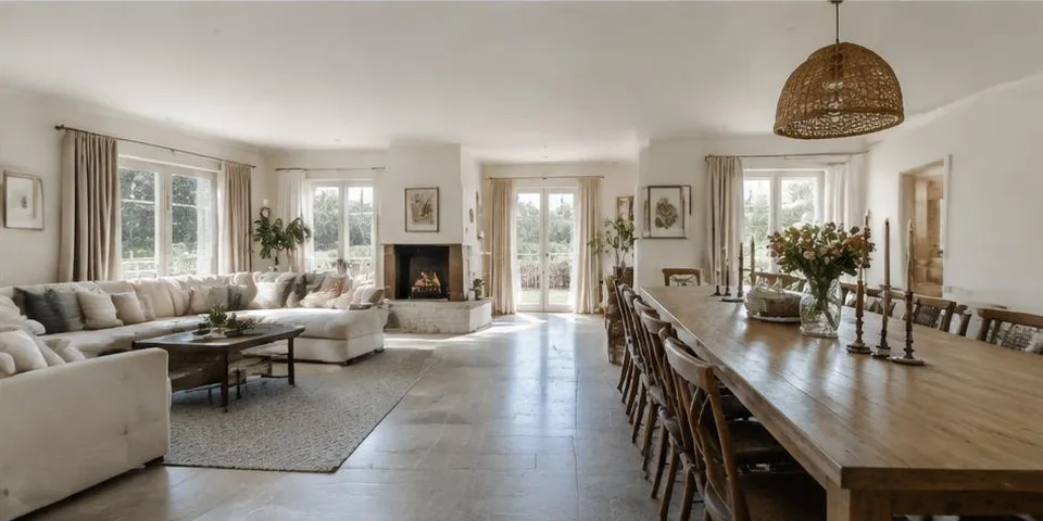 Woonkamer met een grote bank